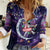 Funny Astronauts Sit On Flamingo Christmas Women Casual Shirt Xmas Holiday Patterns - Wonder Print Shop