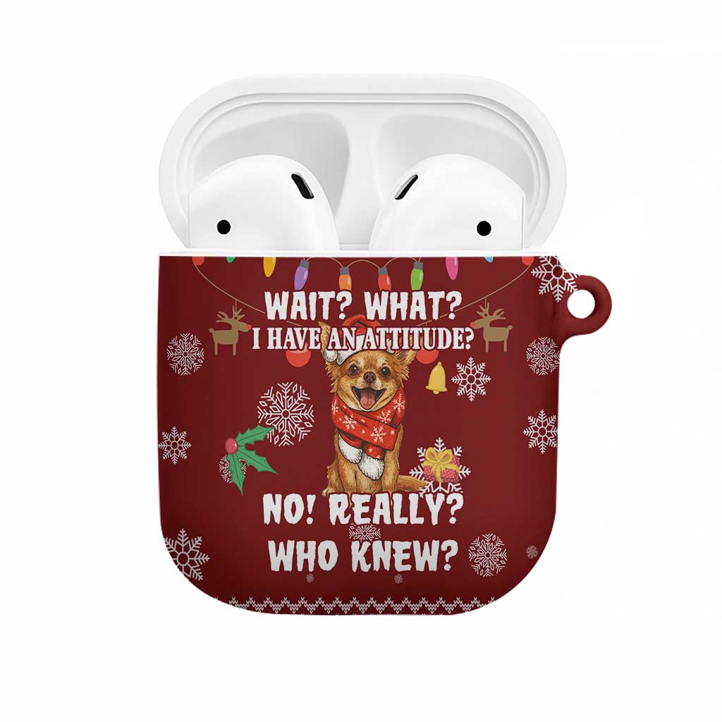 Chihuahua Attitude Christmas AirPods Case Xmas Holiday Patterns - Wonder Print Shop