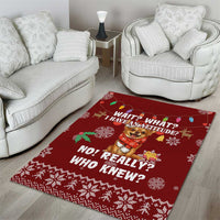 Chihuahua Attitude Christmas Area Rug Xmas Holiday Patterns - Wonder Print Shop