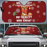 Chihuahua Attitude Christmas Auto Sun Shade Xmas Holiday Patterns - Wonder Print Shop