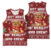 Chihuahua Attitude Christmas Basketball Jersey Xmas Holiday Patterns - Wonder Print Shop