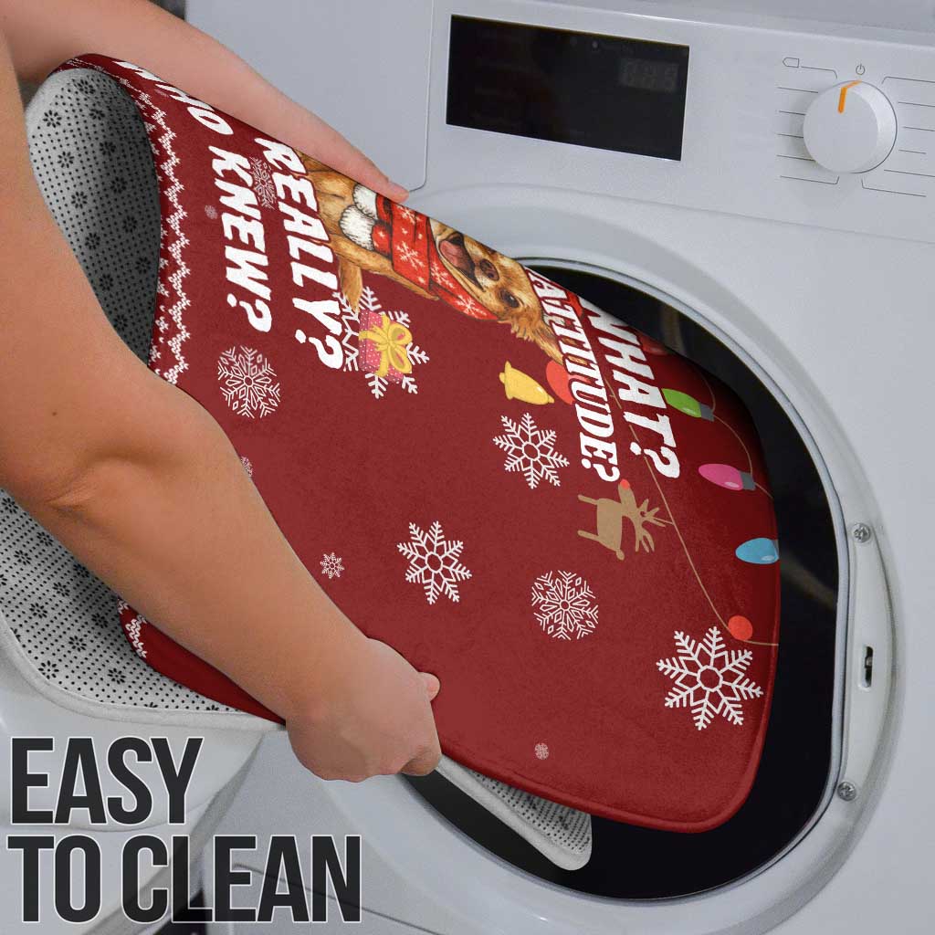 Chihuahua Attitude Christmas Bathroom Set Xmas Holiday Patterns - Wonder Print Shop