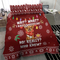 Chihuahua Attitude Christmas Bedding Set Xmas Holiday Patterns - Wonder Print Shop
