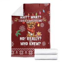 Chihuahua Attitude Christmas Blanket Xmas Holiday Patterns - Wonder Print Shop
