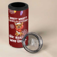 Chihuahua Attitude Christmas 4 in 1 Can Cooler Tumbler Xmas Holiday Patterns - Wonder Print Shop
