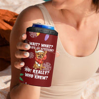 Chihuahua Attitude Christmas 4 in 1 Can Cooler Tumbler Xmas Holiday Patterns - Wonder Print Shop