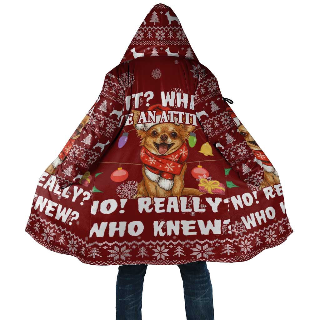 Chihuahua Attitude Christmas Cloak Xmas Holiday Patterns - Wonder Print Shop