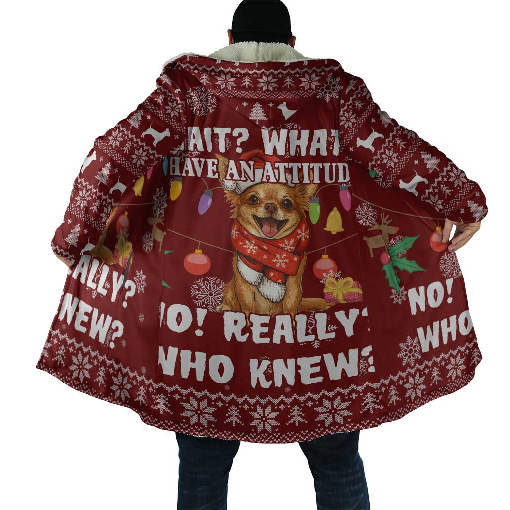 Chihuahua Attitude Christmas Cloak Xmas Holiday Patterns - Wonder Print Shop