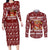 Chihuahua Attitude Christmas Couples Matching Long Sleeve Bodycon Dress and Long Sleeve Button Shirt Xmas Holiday Patterns - Wonder Print Shop
