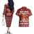 Chihuahua Attitude Christmas Couples Matching Off The Shoulder Long Sleeve Dress and Hawaiian Shirt Xmas Holiday Patterns - Wonder Print Shop