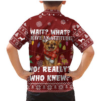 Chihuahua Attitude Christmas Family Matching Mermaid Dress and Hawaiian Shirt Xmas Holiday Patterns - Wonder Print Shop