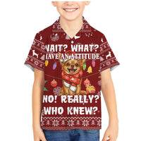 Chihuahua Attitude Christmas Family Matching Mermaid Dress and Hawaiian Shirt Xmas Holiday Patterns - Wonder Print Shop
