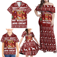 Chihuahua Attitude Christmas Family Matching Off Shoulder Maxi Dress and Hawaiian Shirt Xmas Holiday Patterns - Wonder Print Shop