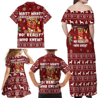 Chihuahua Attitude Christmas Family Matching Off Shoulder Maxi Dress and Hawaiian Shirt Xmas Holiday Patterns - Wonder Print Shop