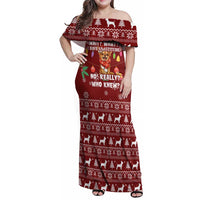 Chihuahua Attitude Christmas Family Matching Off Shoulder Maxi Dress and Hawaiian Shirt Xmas Holiday Patterns - Wonder Print Shop