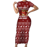 Chihuahua Attitude Christmas Family Matching Short Sleeve Bodycon Dress and Hawaiian Shirt Xmas Holiday Patterns - Wonder Print Shop
