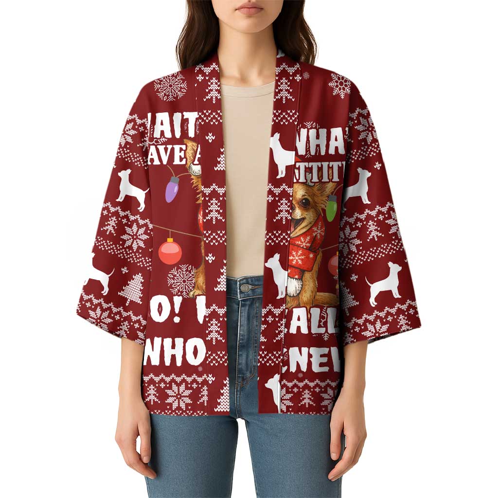 Chihuahua Attitude Christmas Kimono Xmas Holiday Patterns - Wonder Print Shop