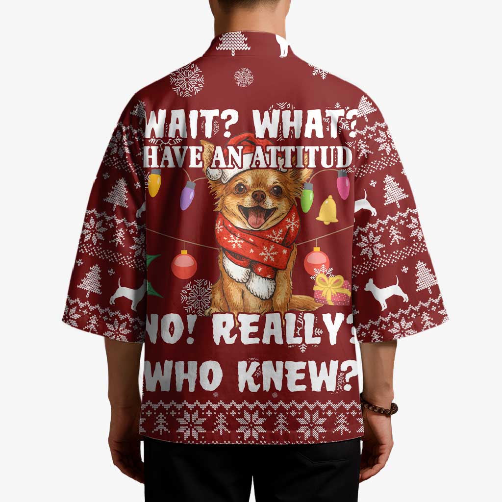 Chihuahua Attitude Christmas Kimono Xmas Holiday Patterns - Wonder Print Shop