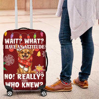 Chihuahua Attitude Christmas Luggage Cover Xmas Holiday Patterns - Wonder Print Shop