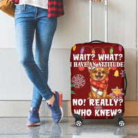 Chihuahua Attitude Christmas Luggage Cover Xmas Holiday Patterns - Wonder Print Shop