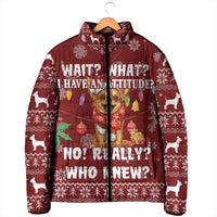 Chihuahua Attitude Christmas Padded Jacket Xmas Holiday Patterns - Wonder Print Shop