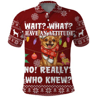 Chihuahua Attitude Christmas Polo Shirt Xmas Holiday Patterns - Wonder Print Shop