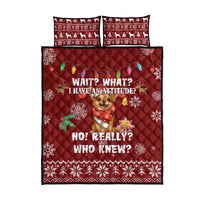 Chihuahua Attitude Christmas Quilt Bed Set Xmas Holiday Patterns - Wonder Print Shop