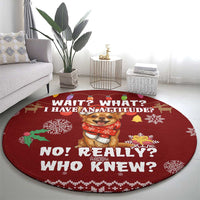 Chihuahua Attitude Christmas Round Carpet Xmas Holiday Patterns - Wonder Print Shop
