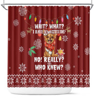 Chihuahua Attitude Christmas Shower Curtain Xmas Holiday Patterns - Wonder Print Shop