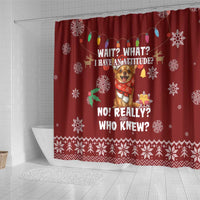 Chihuahua Attitude Christmas Shower Curtain Xmas Holiday Patterns - Wonder Print Shop