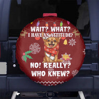 Chihuahua Attitude Christmas Spare Tire Cover Xmas Holiday Patterns - Wonder Print Shop