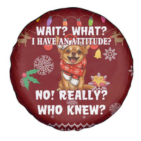 Chihuahua Attitude Christmas Spare Tire Cover Xmas Holiday Patterns - Wonder Print Shop