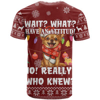 Chihuahua Attitude Christmas T Shirt Xmas Holiday Patterns - Wonder Print Shop