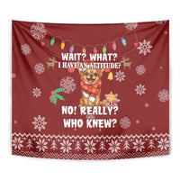 Chihuahua Attitude Christmas Tapestry Xmas Holiday Patterns - Wonder Print Shop