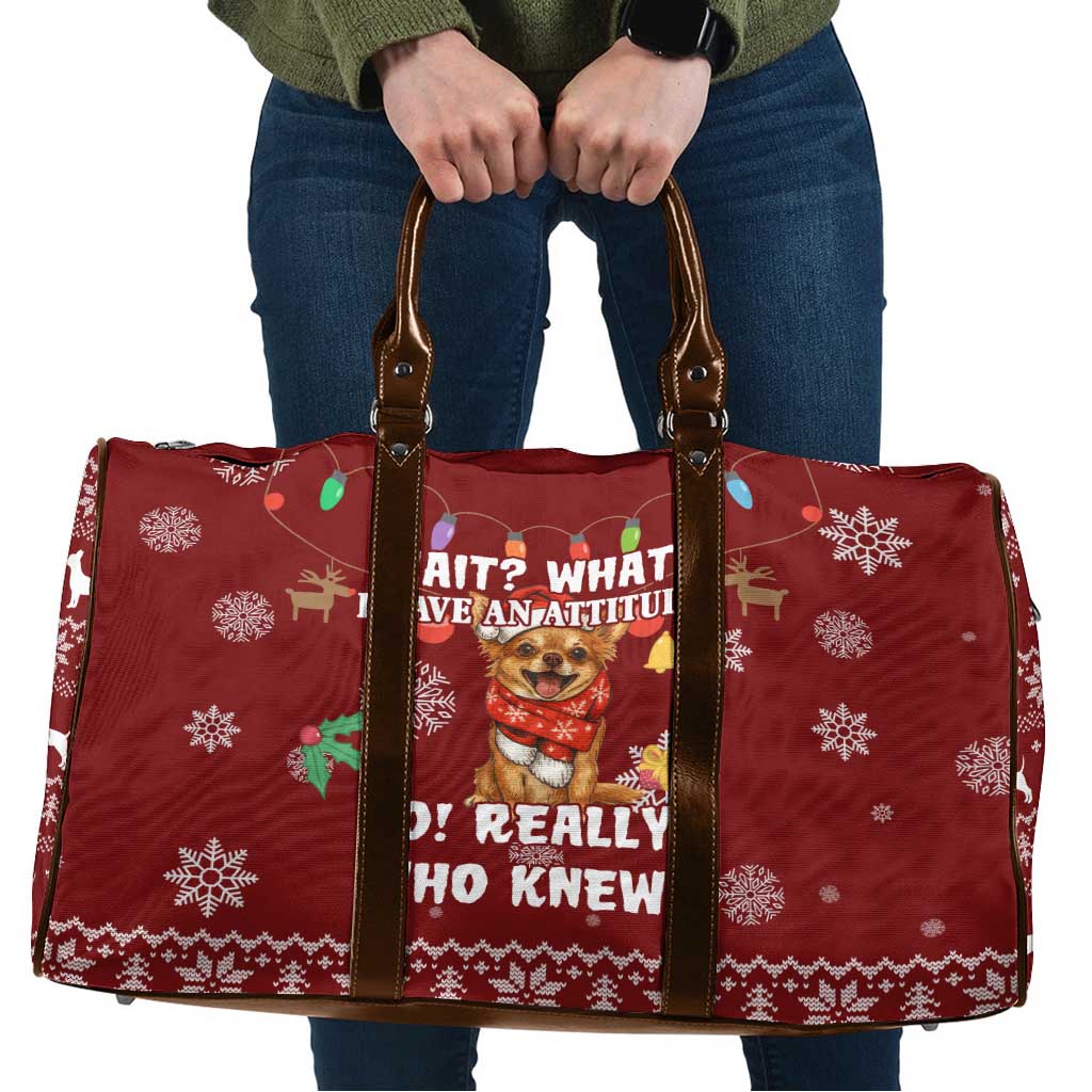 Chihuahua Attitude Christmas Travel Bag Xmas Holiday Patterns - Wonder Print Shop