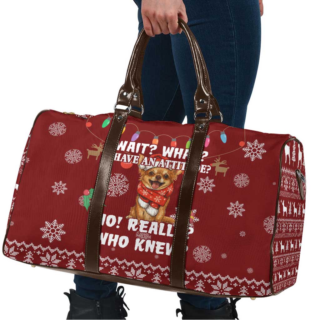 Chihuahua Attitude Christmas Travel Bag Xmas Holiday Patterns - Wonder Print Shop