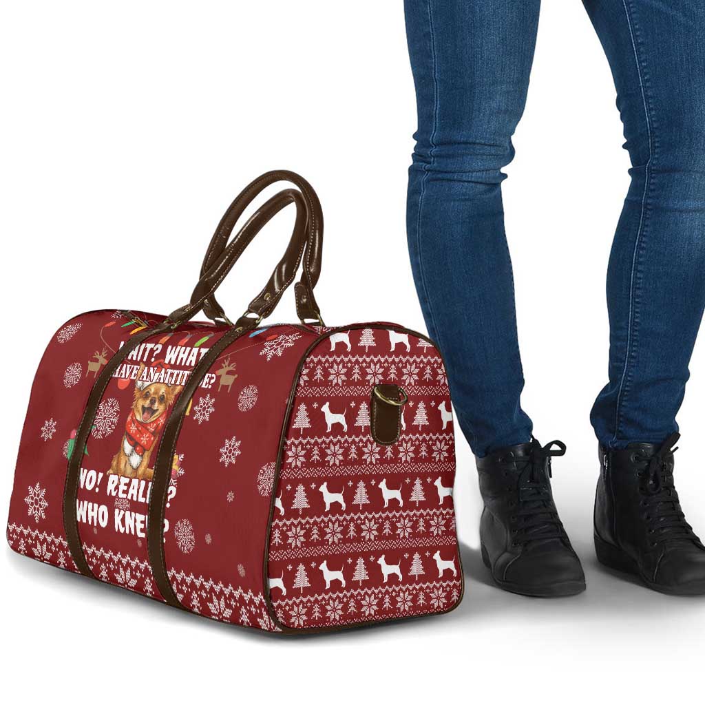 Chihuahua Attitude Christmas Travel Bag Xmas Holiday Patterns - Wonder Print Shop