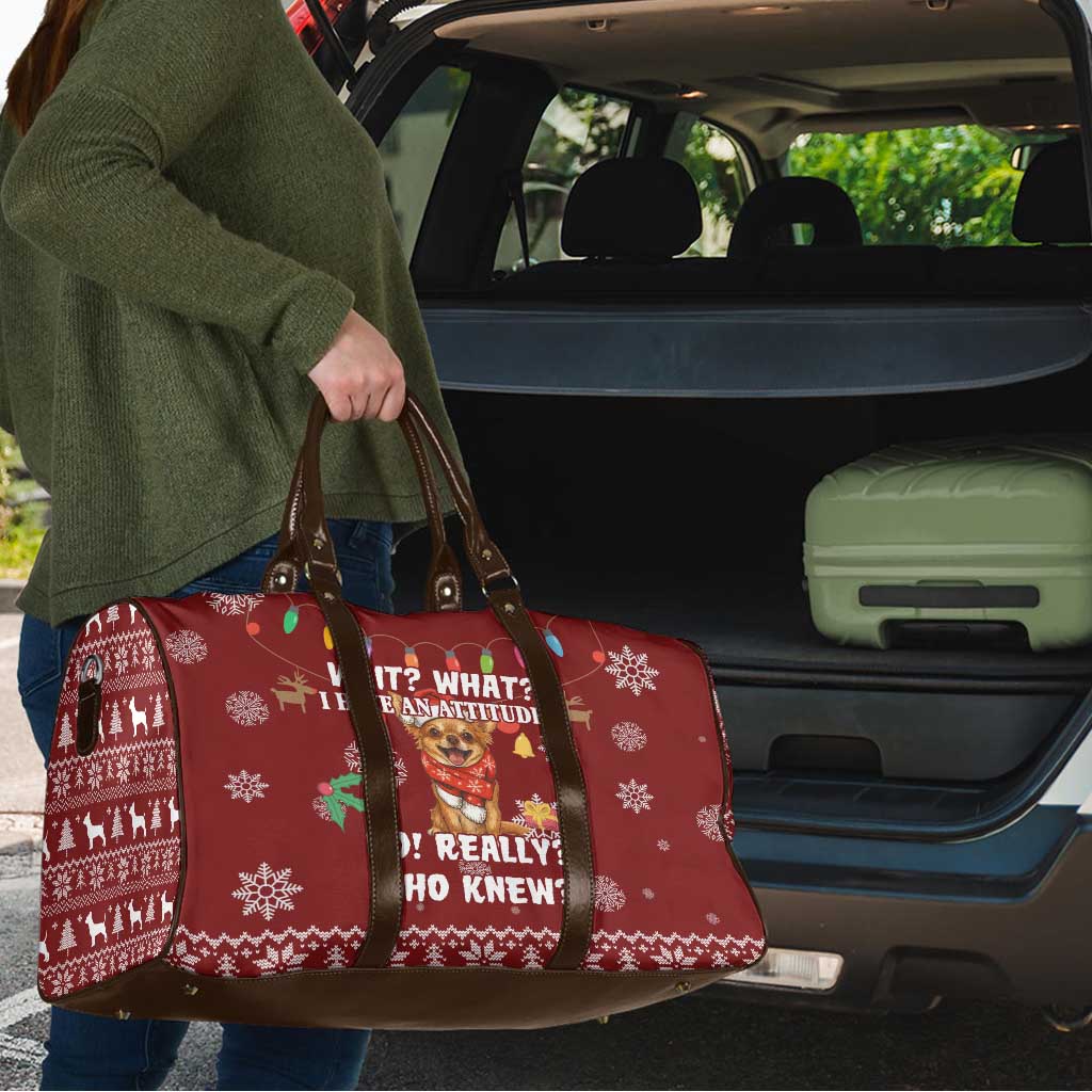 Chihuahua Attitude Christmas Travel Bag Xmas Holiday Patterns - Wonder Print Shop