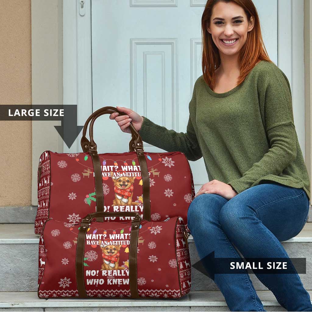Chihuahua Attitude Christmas Travel Bag Xmas Holiday Patterns - Wonder Print Shop