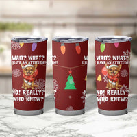 Chihuahua Attitude Christmas Tumbler Cup Xmas Holiday Patterns - Wonder Print Shop