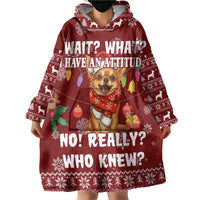 Chihuahua Attitude Christmas Wearable Blanket Hoodie Xmas Holiday Patterns - Wonder Print Shop