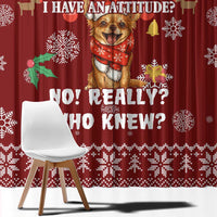 Chihuahua Attitude Christmas Window Curtain Xmas Holiday Patterns - Wonder Print Shop