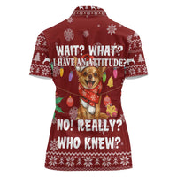 Chihuahua Attitude Christmas Women Polo Shirt Xmas Holiday Patterns - Wonder Print Shop