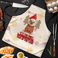 Chihuahua The Most Beautiful Time Xmas Christmas Apron Xmas Holiday Patterns - Wonder Print Shop