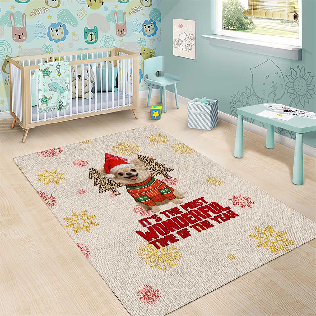Chihuahua The Most Beautiful Time Xmas Christmas Area Rug Xmas Holiday Patterns - Wonder Print Shop