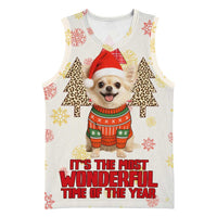 Chihuahua The Most Beautiful Time Xmas Christmas Basketball Jersey Xmas Holiday Patterns - Wonder Print Shop