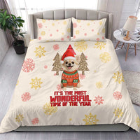 Chihuahua The Most Beautiful Time Xmas Christmas Bedding Set Xmas Holiday Patterns - Wonder Print Shop