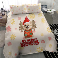 Chihuahua The Most Beautiful Time Xmas Christmas Bedding Set Xmas Holiday Patterns - Wonder Print Shop