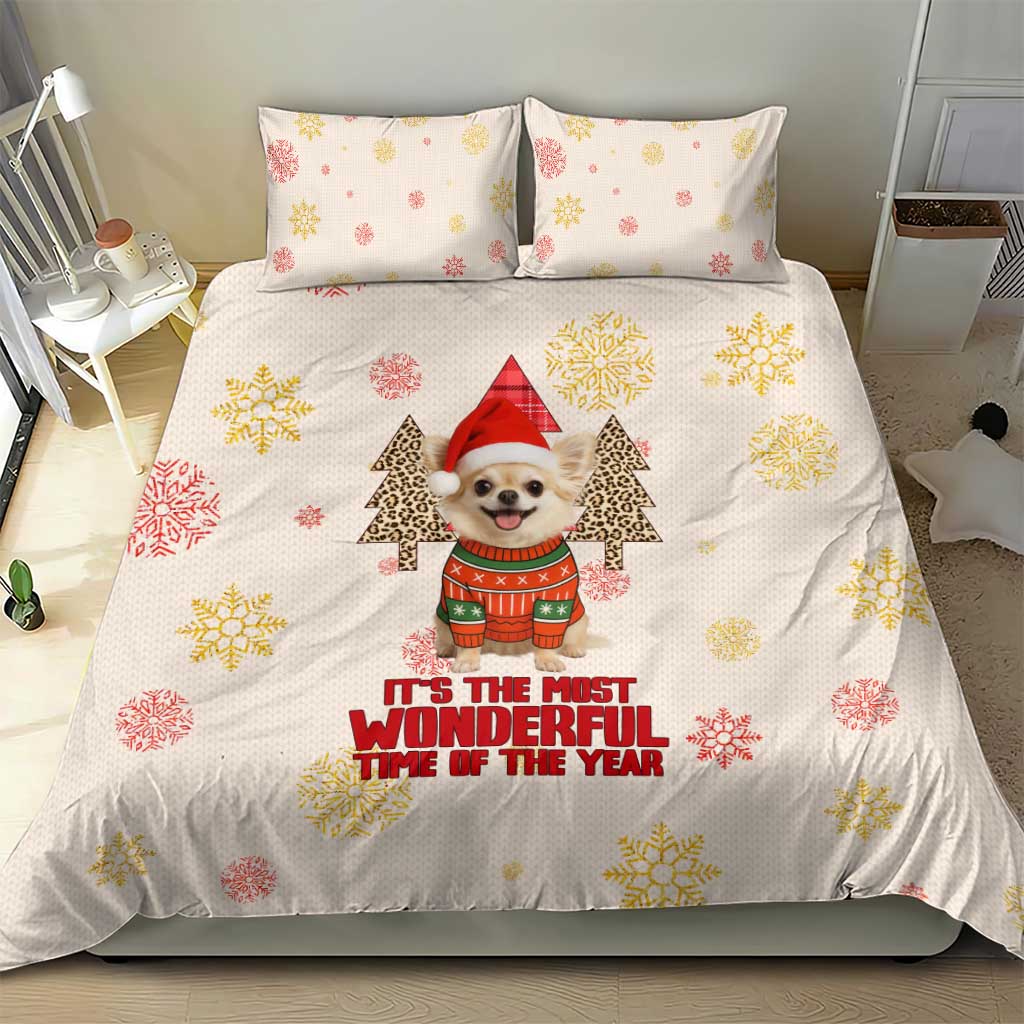 Chihuahua The Most Beautiful Time Xmas Christmas Bedding Set Xmas Holiday Patterns - Wonder Print Shop