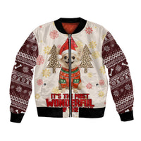 Chihuahua The Most Beautiful Time Xmas Christmas Bomber Jacket Xmas Holiday Patterns - Wonder Print Shop